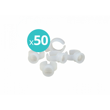 Pigment Rings | White & Turquoise (50 pcs)